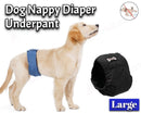 Dog Puppy Nappy Diaper Belly Wrap Sanitary pants / 5 Sizes Black