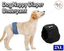 Dog Puppy Nappy Diaper Belly Wrap Sanitary pants / 5 Sizes Black