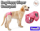Female Pet Dog Puppy Washable Diaper Pants Sanitary Nappy " 5 Sizes (PINK)