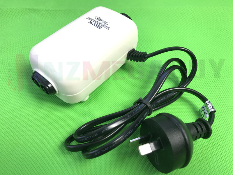 Aquarium Air Pump Oxygen Fountain Pond Aerator Water Fish Tank 2 Outlet