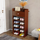 6 Tiers Wooden Shoe Rack Cabinet "Brown"