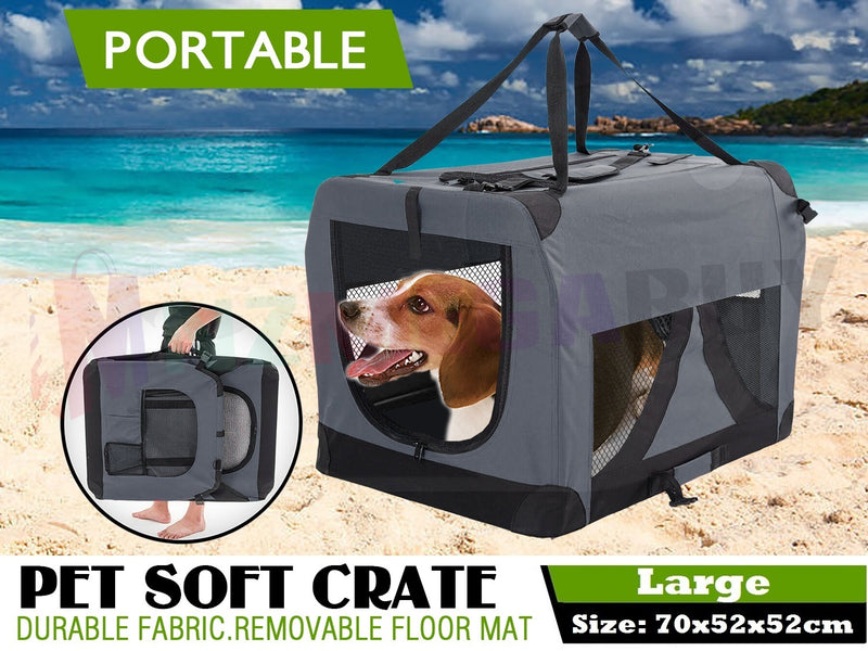 LOVEPET® Grey* Dog Travel Soft Cage Collapsible*6 Sizes