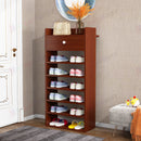 7 Tiers Wooden Shoe Rack Cabinet "Brown"