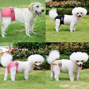 Female Pet Dog Puppy Washable Diaper Pants Sanitary Nappy " 5 Sizes  (Black)