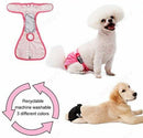 Female Pet Dog Puppy Washable Diaper Pants Sanitary Nappy " 5 Sizes  (Black)