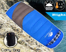Winter Camping Envelope Sleeping Bag Single -15°C Blue
