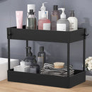 Under Sink Organizer Rack adjustable steel Black