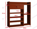 7 Tiers Wooden Shoe Rack Cabinet "Brown"