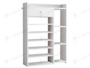 10 Tiers Wooden Shoe Rack Cabinet "White"