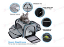 Pet carrier dog cat carrier 46CM  Durable  Grey Blue