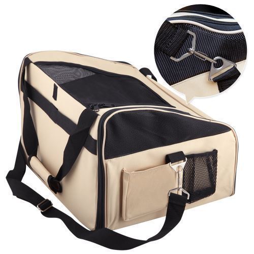 Pet Carrier Dog Car Booster Seat Travel Bag * Beige *3 Sizes