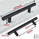 Kitchen Cabinet Door Handles Matte Black Stainless Steel Door Drawer Pull T Bar*Black   8 Sizes