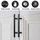 Kitchen Cabinet Door Handles Matte Black Stainless Steel Door Drawer Pull T Bar*Black   8 Sizes