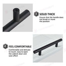 Kitchen Cabinet Door Handles Matte Black Stainless Steel Door Drawer Pull T Bar*Black   8 Sizes