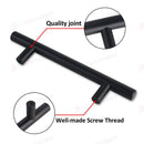 Kitchen Cabinet Door Handles Matte Black Stainless Steel Door Drawer Pull T Bar*Black   8 Sizes