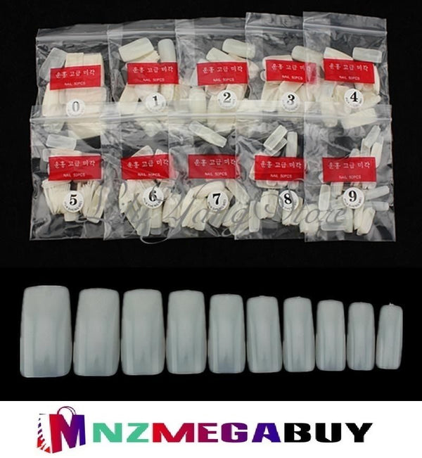 500pcs Natural Acrylic False Nail Art Tips * Natural