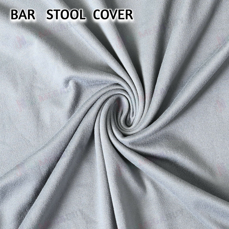 Cafe Bar Stool Covers Stretch Armless Chair Slipcover Spande  ( Grey )