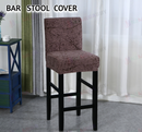 Cafe Bar Stool Covers Stretch Armless Chair Slipcover Spande  ( Grey )