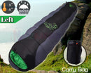 Camping Mummy Sleeping Bag Single -5°C Grey/Black