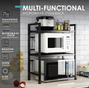 Microwave Shelf Holder Black 3 Tier Expandable