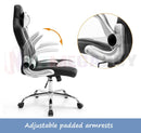 Premium PU Faux Leather Gaming Office Chair Black/White