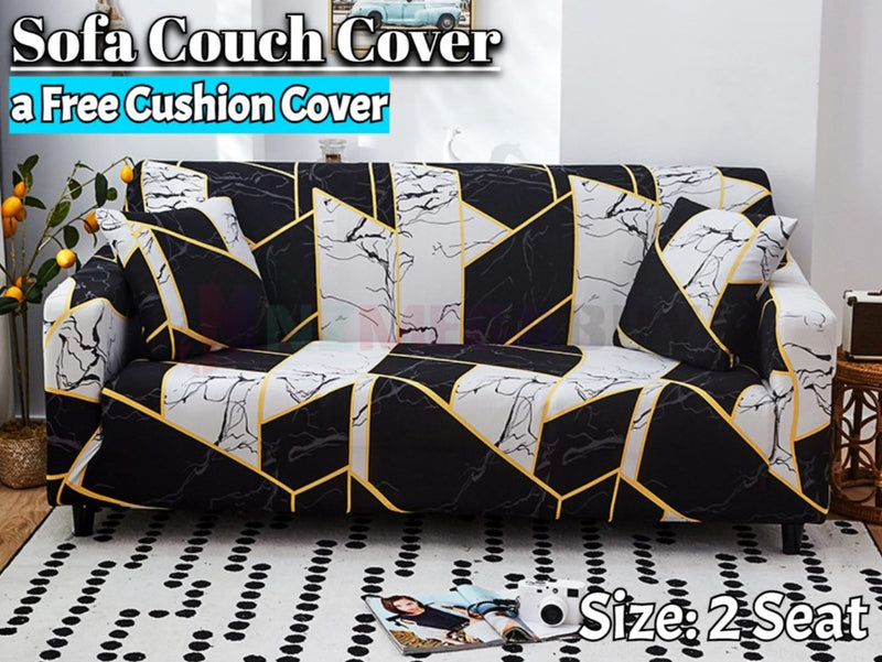 Stretch Sofa Cover Loung Couch Removable Slipcover 1/2/3/4Seater+1 Cushion Cover * Time *4 Sizes