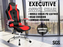 Premium PU Faux Leather Gaming Office Chair Black/Red