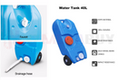 40L Portable Wheel Water Tank - Blue